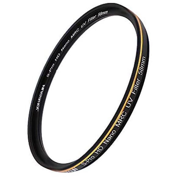 JONGSUN 58mm UV Filter, S-Pro HD Nano MRC16 Camera Ultraviolet Protection Filter, 16 Layers Multicoated, Schott B270,