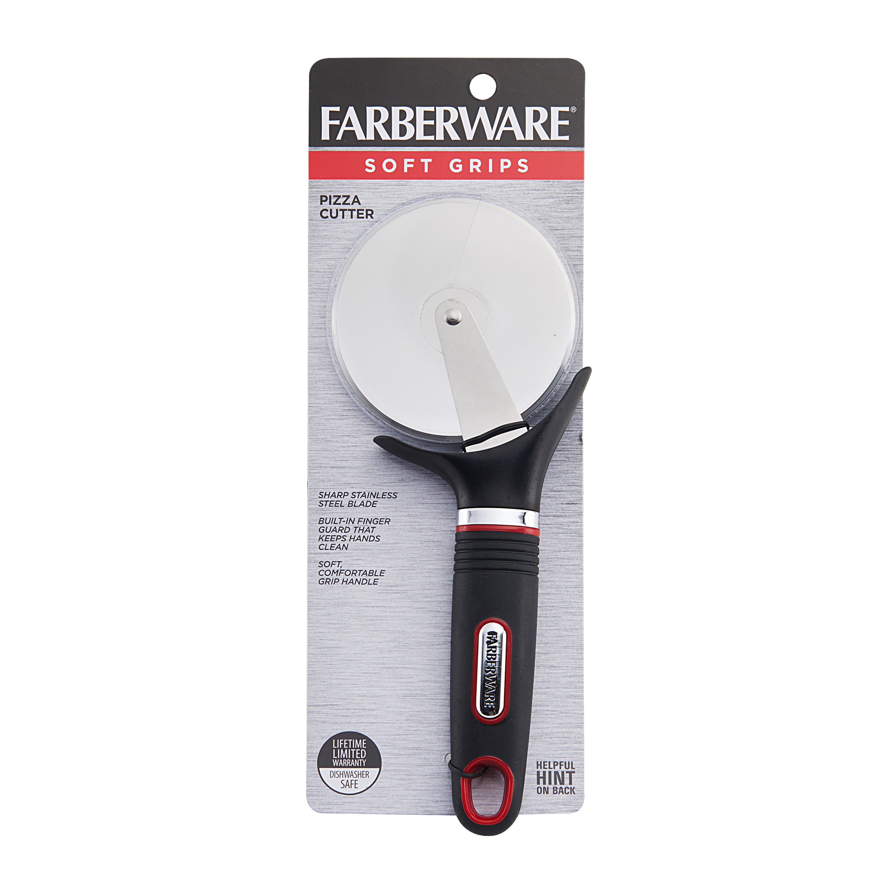 Farberware Soft Grips Pizza Cutter with Red and Black Handle - image 5 of 8