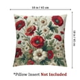 thumbnail image 4 of nygtbtfer Red Poppy Throw Pillow Covers Romantic Garden Flowers Red with White Daisies Insect Bee Design Pillow Cushion Cover Decor Outdoor Sofa (RP-), 4 of 7