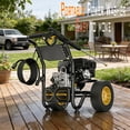 thumbnail image 3 of Heavy-Duty Gas Pressure Washer, 3600Psi at 2.7Gpm Power Washer,Portable, 30feet Pressure Hose,Industrial Style,Axial Cam Pump, for Siding, Driveway, House, Car, RV, Paint Preparation etc, 3 of 9