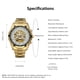 thumbnail image 5 of Mirar FORSINING 340 Top Brand Automático Mecánico Hombres de Negocios Reloj Esqueleto Reloj de Lujo Moda de Lujo Reloj de Acero Inoxidable Militar con Caja de Regalo FORSINING Mirar, 5 of 7