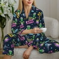 thumbnail image 6 of Naloa Monster Pizza Pajamas for Women Set, Womens Pajama Sets, Lounge Sets for Women, 2pjs for Women-XX-Large, 6 of 7