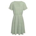 thumbnail image 5 of Cashel Linen Mint Green Sundress Short Sleeve Dress Summer Women Clothes Dress for Women Dresses, 5 of 7