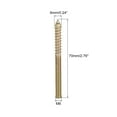 thumbnail image 2 of M6x70mm Hanger Bolts, 12 Pack Double Ended Thread Dowel Screws for Wood Furniture, 2 of 5