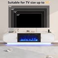 thumbnail image 4 of Blotout 80.7" Fireplace TV Stand with 40" Electric Fireplace, LED Lights, Storage Cabinet for TVs Up to 90", Modern Entertainment Center, 4 of 8