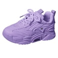 thumbnail image 2 of Womens Sneakers Low-top Breathable Solid Color Mesh Sneakers for Women Lace Up Platform Casual Comfortable Trainers Fashion Versatile Candy Color, 2 of 8