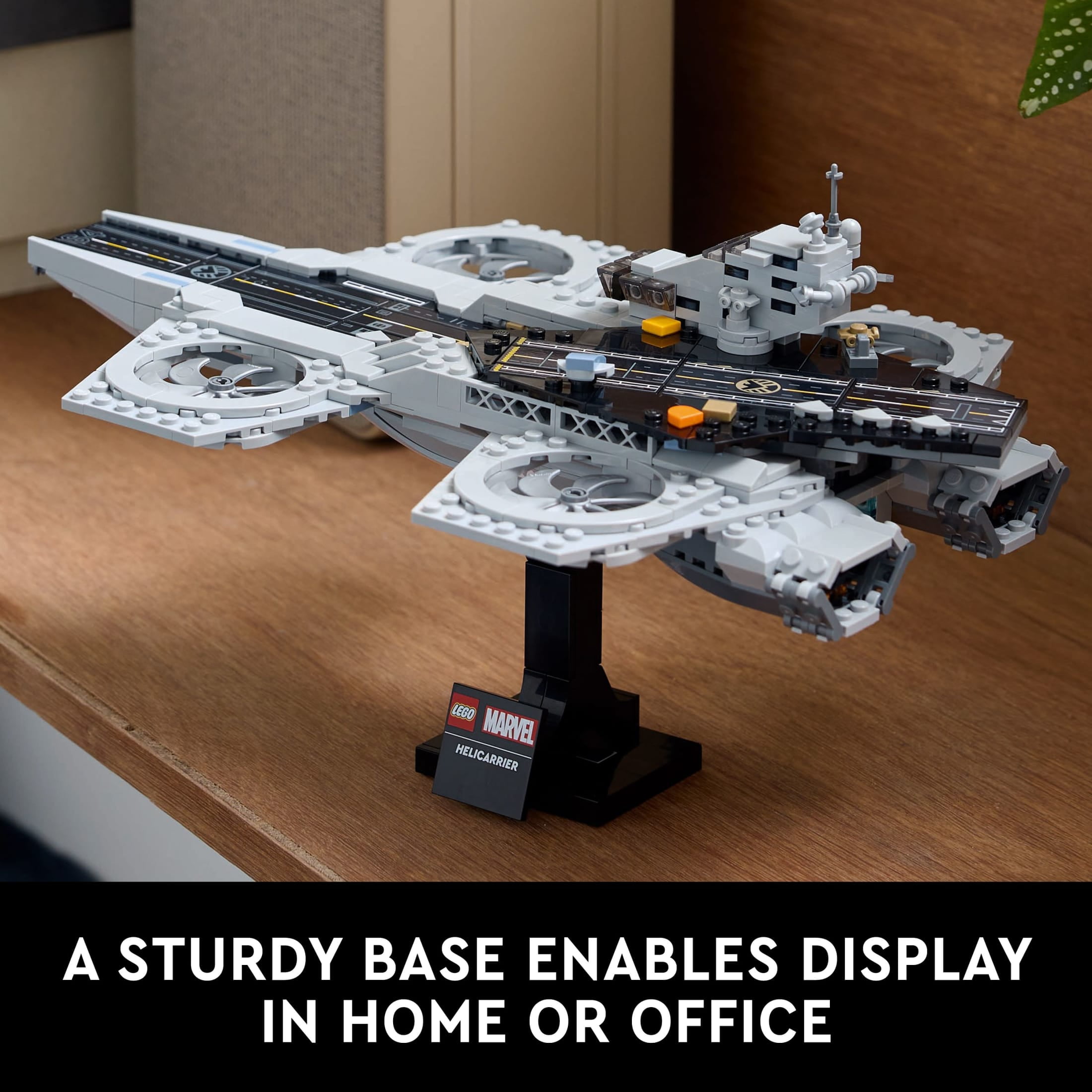 LEGO Marvel The Avengers Helicarrier Building Set for Adults - Gift for Birthdays - Collectible Display Set for Marvel Fans, Ages 18+ - Office or Book Shelf Decor - 76295