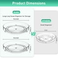 thumbnail image 2 of 2 Pack Lazy Susan Organizer, 9.5 Inch Lazy Susan Turntable for Cabinet, Turntable Organizer for Pantry Organizers and Storage, Non-Skid Fridge Organizer, 2 of 7