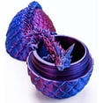 thumbnail image 3 of Cestas de pascua Toy Zobetro impresas en 3D con forma de huevo de dragón, color morado, 3 of 6