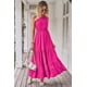 thumbnail image 5 of Vestido Maxi con Volantes y Un Hombro PRETTYGARDEN para Verano XL, 5 of 7