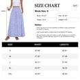thumbnail image 4 of Asklazy Womens Flowy Long Maxi Skirt A-Line Long Skirt with Pockets Elastic High Waist,Spot Blue,Mother's Day ,3XL, 4 of 9