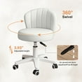 thumbnail image 6 of WXJHL Home Office Chair with Wheels PU Leather Swivel Drafting Chair with Back Rolling Round Stool Height Adjustable Work Task Vanity Salon Spa Stool Chair ( 13.8 * 2 * 9.9), 6 of 6