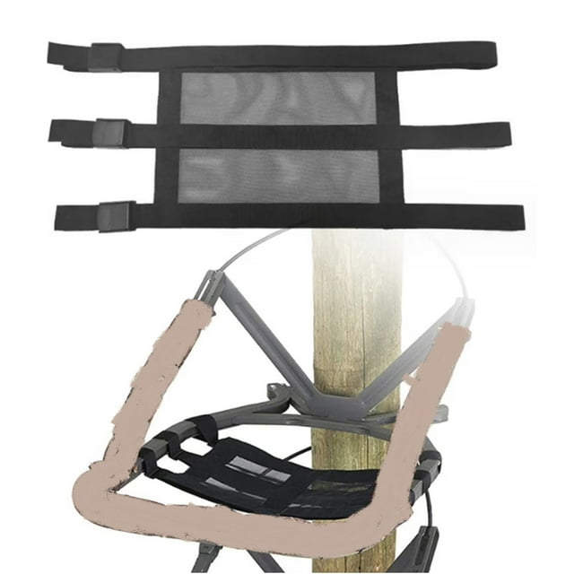 Liquidation! Yuehao Sièges de Support d'Arbre Noirs avec Sacs de Rangement Chasse et Escalade Réglable et Détachable Sans Perçage Chaises pour Souches d'Arbre Fixées avec Filet MeshSeat1* Filet de Siège