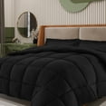 thumbnail image 2 of Mudie Comforter King Duvet Insert Reversible Washable Versatile All Season Ultra Soft Cozy Bedding Set Ideal for Home Bedroom Hotel Use,Black, 2 of 6
