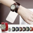 thumbnail image 3 of Smartwatches - Vintage Cow Leather Bracelet Watch Men Women Wristwatch Ladies Dress Quartz Watch, 3 of 9