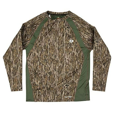 Mossy Oak Camo Shirts for Men Moisture Wicking Bottomland Medium (997004C)