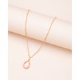 thumbnail image 1 of Goldtone October Light Pink Birthstone Teardrop Necklace, 1 of 2