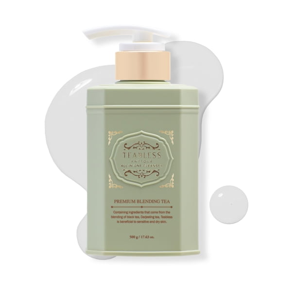 TEABLESS Jabón corporal con té negro y hierbas Limpiador corporal vegano hidratante para pieles sensibles Gel de ducha hidratante diario Baño de burbujas sin fragancia Cuidado de envejecimiento lento