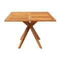 thumbnail image 3 of Benjara Patio Outdoor Dining Table- 43" Square Natural Brown Acacia Wood, 3 of 9