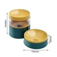 thumbnail image 2 of Elevated Pet Food and Water Bowls Neck Protection Automatic Large Capacity One Piece Pet Bowl for Cats Dogs Green, 2 of 5