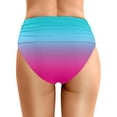 thumbnail image 3 of Tankini Swimsuits for Women High Waist Bikini Bottoms Swim Briefs Beach Shorts Ruched High Cut Full Coverage Swimsuit Sports Yoga Shorts Sky Blue XL, 3 of 5