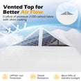 thumbnail image 6 of Gymax 10x10 FT Pop Up Canopy Tent 1-Person 1-Button Push Instant Setup Heavy Duty Frame Silver-Coated Top Portable Gazebo w/ 4 Sandbags White, 6 of 10