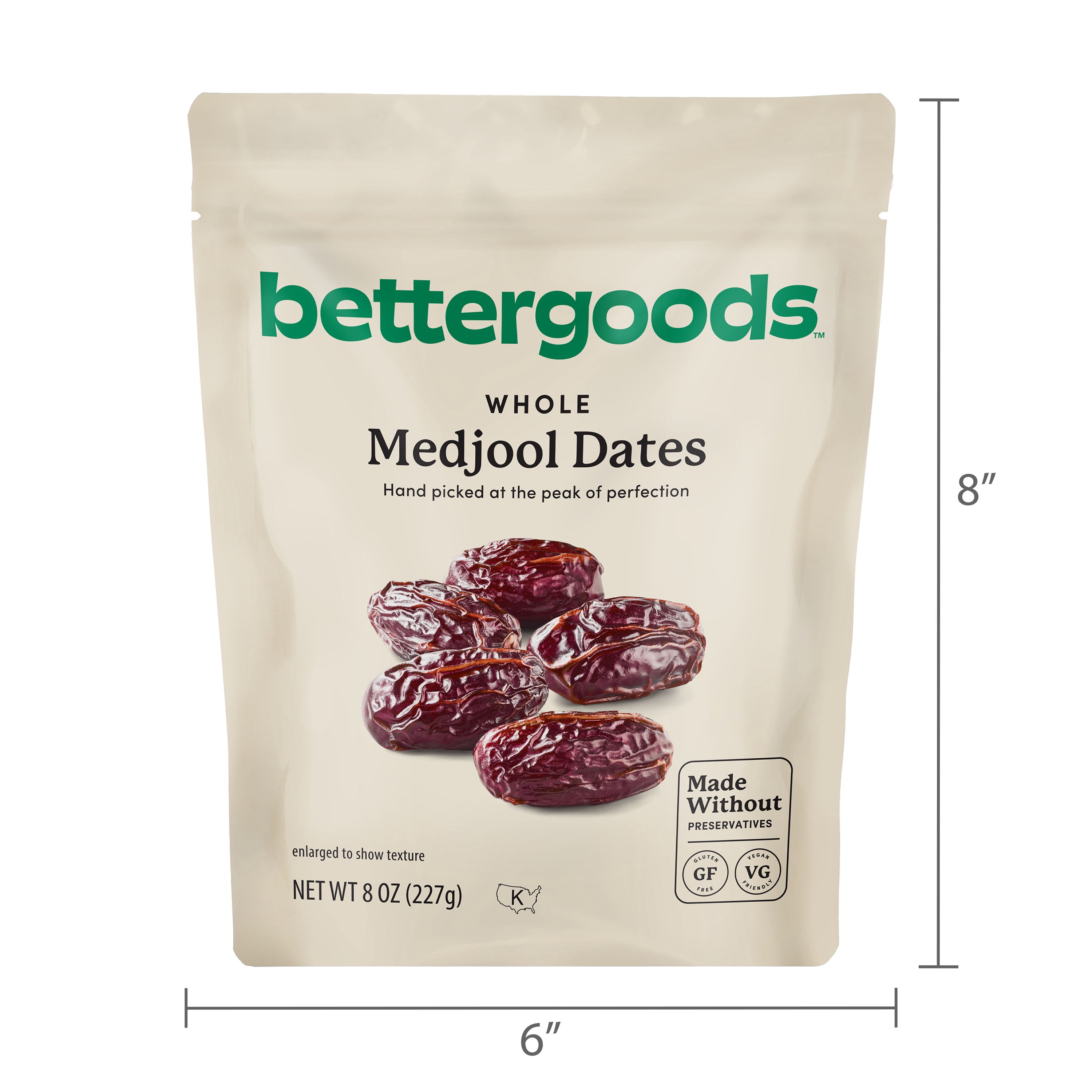 bettergoods Whole Medjool Dates Dried Fruit, 8 oz
