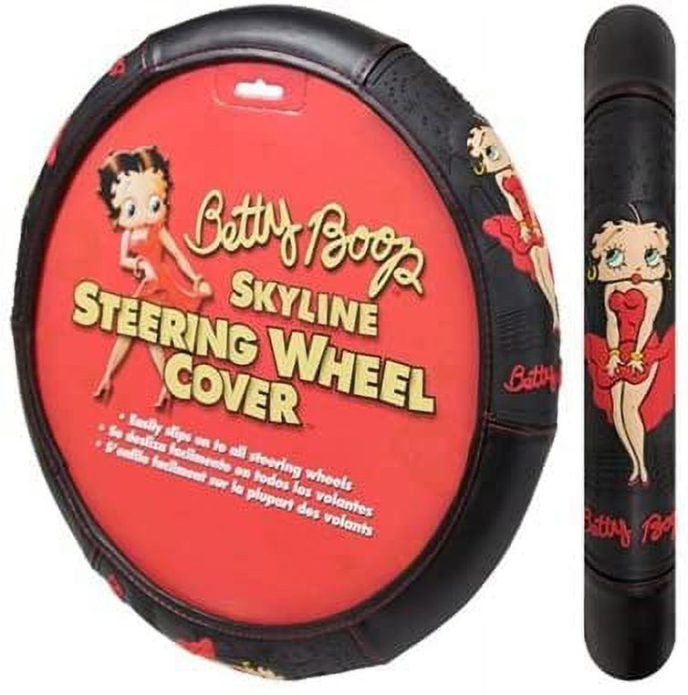 Betty Boop 7 Piece Car Accessories Set 2 Low Back Seat Covers 2 Front Rear Floor Mats 1 Steering Wheel Cover Walmart