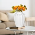 thumbnail image 4 of Vacemry Under $5 Large Decorative Vase, Imitation Ceramic Flower Display, Home Centerpiece for Living Room, Dining Table, Shelf, Dry and Fresh Flower Arrangement, Art Style Ornament, Gift, 4 of 6
