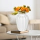 thumbnail image 4 of Jarrón de plástico para flores secas - Decoración cerámica estilo cerámica de 9,45 pulgadas, centro de mesa rojo o blanco para salón y comedor, 4 of 6