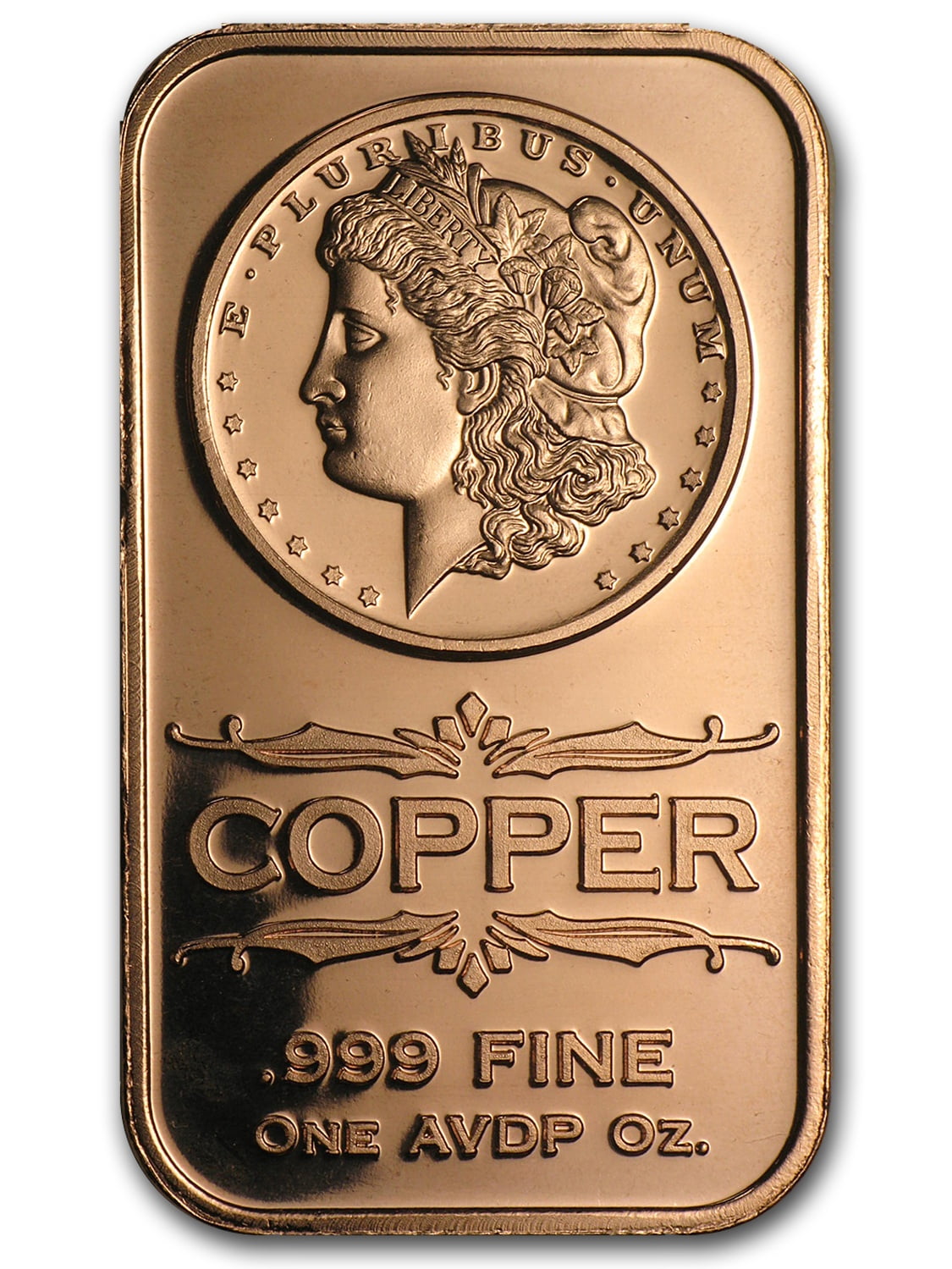 1 oz Copper Bar Morgan Dollar