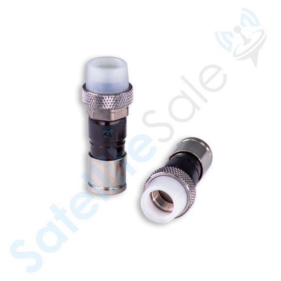 SatelliteSale Indoor/Outdoor Coaxial F-Type Fittings Weather-Seal Connectors for RG-6 Coax Cables Pack of 25 Pcs