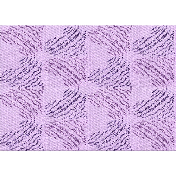 Ahgly Company Indoor Rectangle Patterned Tyrian Purple Area Rugs, 7' x 10'