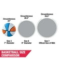 thumbnail image 4 of Basketball, Indoor & Outdoor 3-pk, Orange White and Blue Color 7-inch Diameter Rubber Ball, Size 3 , Perfect for Arcade Games by Hall of Games, 4 of 5
