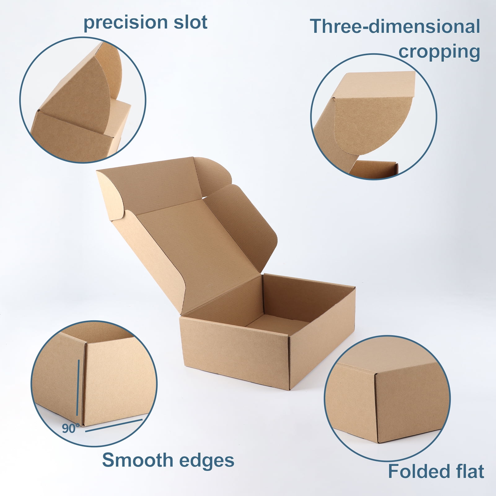 Calenzana 20 Pack 12x9x4 Shipping Boxes, Small Corrugated Cardboard Mailer Box for Packing and Mailing, Brown