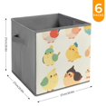 thumbnail image 6 of Collapsible Oxford Fabric Storage Cubes with Handles, Large Mid Foldable Oxford Cloth Bins Set of 2/6, Closet Organizers for Shelves Clothes Home Kitchen Toy - Cute Bird Cartoon, 6 of 7