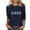 Navy_A, variant on gbyLJF Women's Plus Size 3/4 Sleeve Halloween Shirts Funny Ghost Rhinestone Graphic Top Casual Fall Family Party Mom Tee