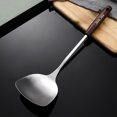 thumbnail image 5 of Stainless Steel Wok Spatula, with Wooden Handle, Heat Resistant, Hangable Design, 304 Stainless Steel, Multi-Purpose for Flipping Pancakes/Fish, 5 of 9