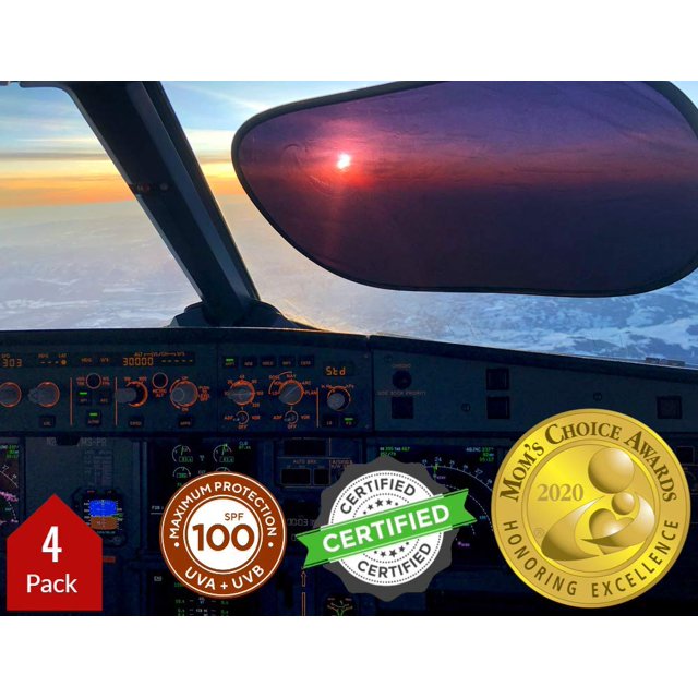 Persiana para ventana de coche Kinder Fluff, paquete de 4 parasoles para cabina y coche