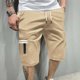 thumbnail image 1 of pstuiky Pantalones cortos para hombre, Pantalones cortos de trabajo para hombre, de verano, finos, holgados, de pierna recta, con múltiples bolsillos y cremallera, informales, 1 of 9