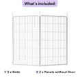 thumbnail image 4 of 45 Inch Indoor Dog Playpen with Wide Door, 2 Panel Non Slip Pet Fence for Large Breed Dogs, Safe Play Area withProof Coating, White, 4 of 6