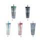 thumbnail image 2 of Soidarity Taza de paja transparente de doble capa de 770ml, botella de agua reutilizable con tapa, Picnic, Camping, senderismo, ciclismo, taza para beber Ropa Deportiva, Zapatos Claro 710ml Soidarity OD027967-05, 2 of 6
