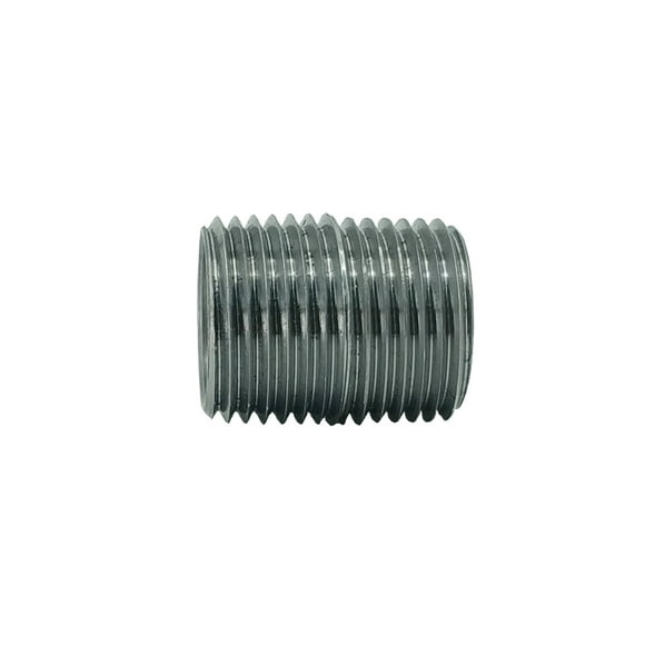 FixtureDisplays® 1/2" threaded male black pipe nipple tube fixture fitting plumbing nipple iron 15072-1PK