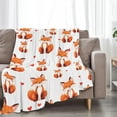 thumbnail image 3 of Fox Blanket Super Cozy Soft Fox Animal Throw Blanket Warm Plush Fluffy Foxes Stuff Gifts for Women Girls Fleece Flannel Gift Blankets for Kids Adults 50"X40", 3 of 6