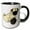 Black/White, variant on 3drose, Funny Cute Pug Puppy Dog Bowling Cartoon, 11oz Two-tone Black Mug