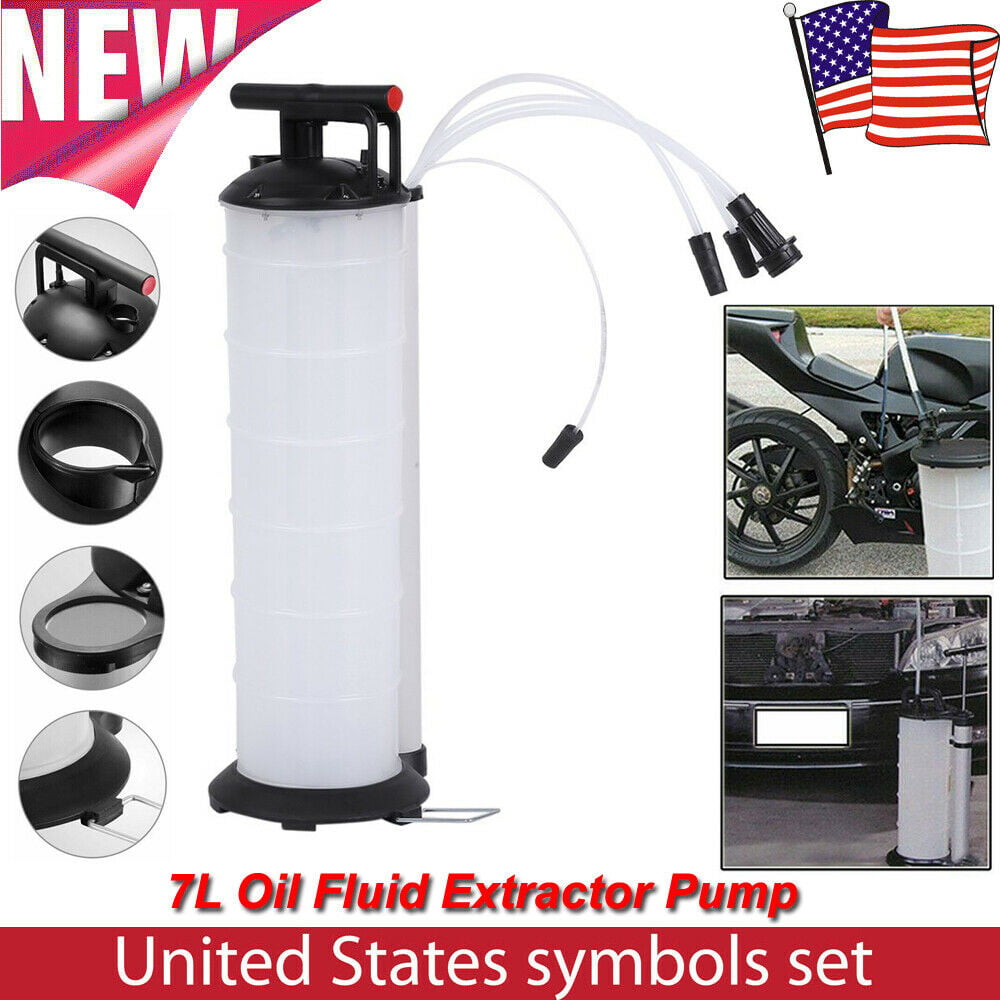 Eduton Manual 7L Car Oil and Fluid Extractor Pump Automative Oil Changer Vacuum Fluid Extractor Evacuator Pump Multicolor 
