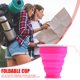thumbnail image 5 of Botella de agua de silicona para viajes de camping, taza plegable portátil (rosa roja) Likrtyny Para estrenar, 5 of 9