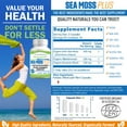 thumbnail image 4 of Power by Naturals - Certified Organic Sea Moss Plus - Wildcrafted Irish Sea Moss Bladderwrack Burdock Root - Pure Sea Moss Powder Supplements - 60 Vegan Capsules, 4 of 8