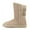 SAND, variant on DREAM PAIRS Womens Snow Boots Faux Fur Lined Fashion Winter Warm Mid Calf Boots SWEATY-BUCKLE BROWN Size 5