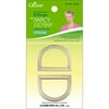 Clover Nancy Zieman's Bag Hardware Satin Bronze D Rings
